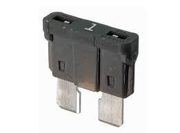 Fusibile omega per auto 1A, confezione da 10 pezzi, colore: Nero Contatto a lama, faston 6,3 mm