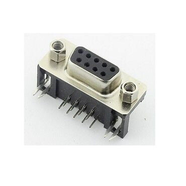 CONNETTORE SUB-D 9 POLI FEMM. C.S. 90° NUVAL