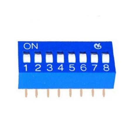 dip switch pos. 1-8 per circuiti stampati ( blu )