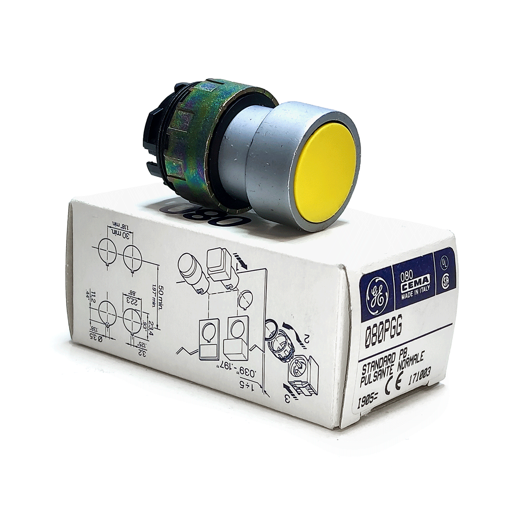 080PGG Pulsante normale General Electric – Giallo