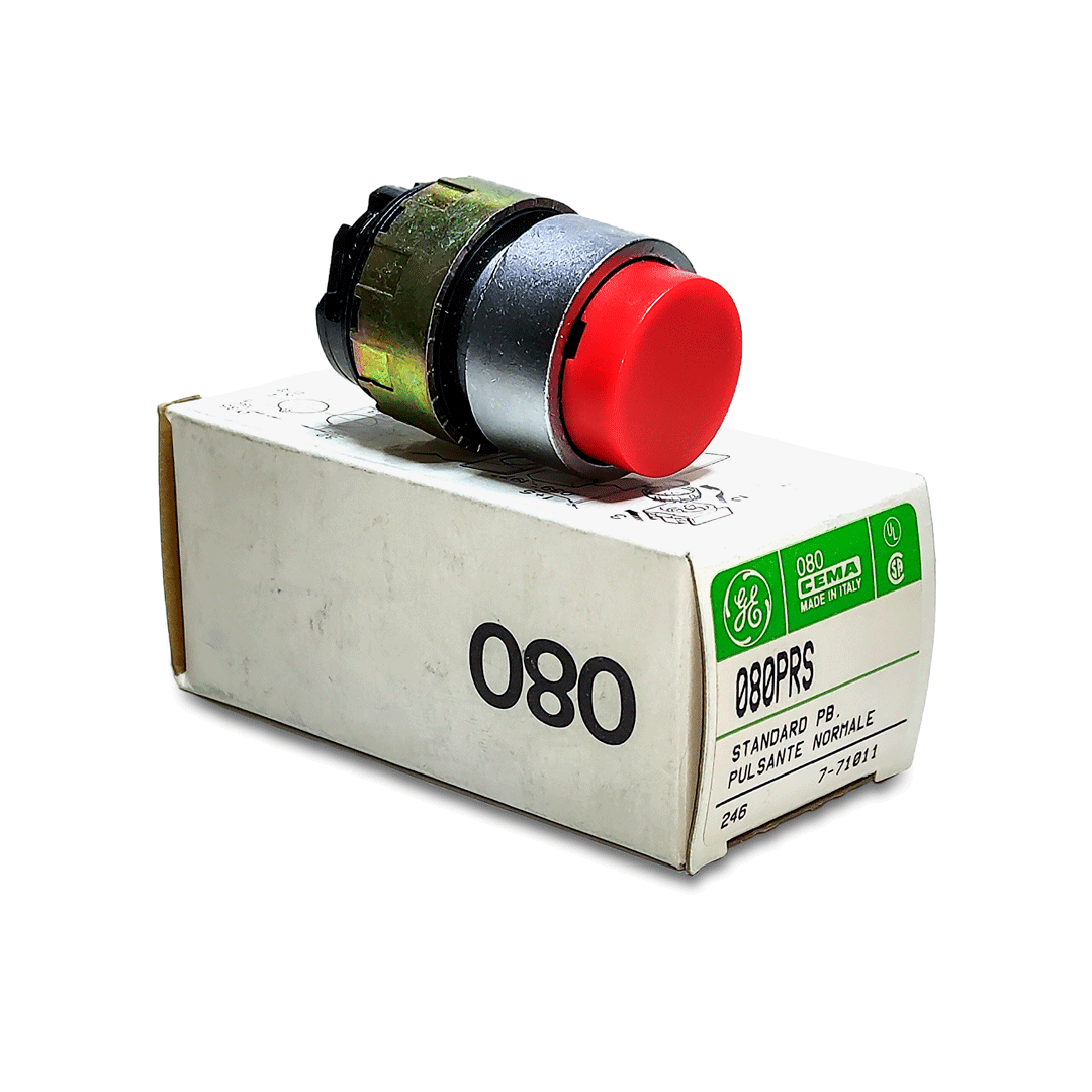 080PRS Pulsante normale General Electric – Rosso