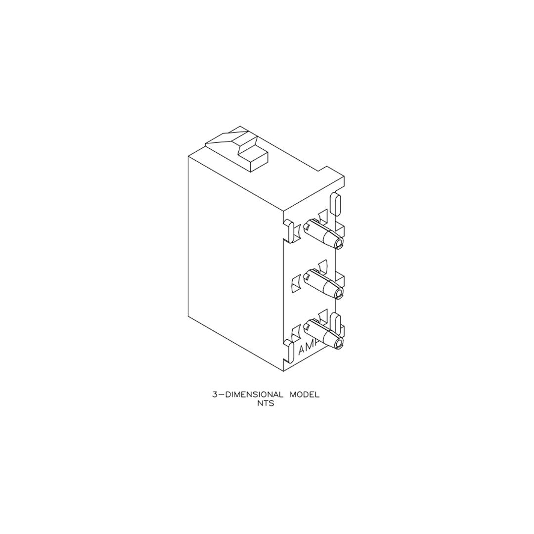 Connettore PCB TE Connectivity Universal-MATE-N-LOCK, 3 posizioni (Cod. 350760-4)