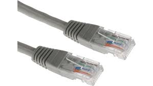 Patch Cable ETHERNET, RJ45 Plug CAT5E UTP, 5m GRIGIO