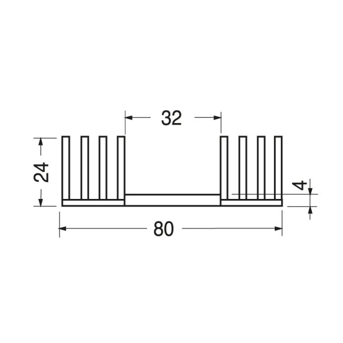 DISSIPATORE alluminio anodizzato PER TRANSISTOR TO3