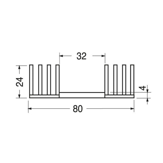 DISSIPATORE alluminio anodizzato PER TRANSISTOR TO3