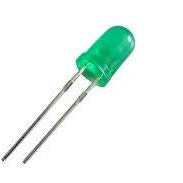 Diodo LED diametro 10 millimetri, colore verde