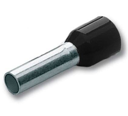 PKC612 CEMBRE TUBETTO PREISOLATO SEZ. 6MMQ P=12MM NERO ( 100 PZ )