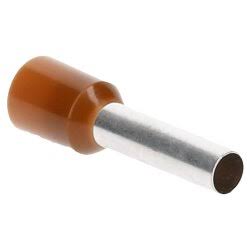 PKE1018 CEMBRE TUBETTO PREISOLATO SEZ. 10MMQ P=18MM MARRONE ( 100 PZ )