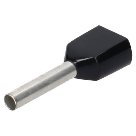 PKT1512 CEMBRE TUBETTO DOPPIO SEZ.2X1,5MMQ P=12MM NERO ( 100 PZ )