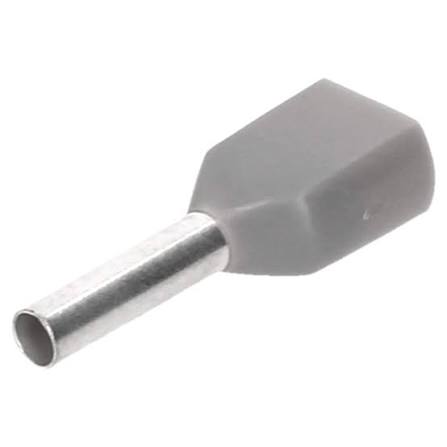 PKT7508 TUBETTO DOPPIO SEZ. 2X0,75MMQ P=8MM GRIGIO ( 100 PZ )
