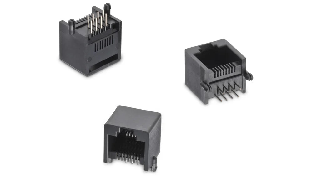 RJ-45 CONNETTORE 8 POLI ETHERNET FEMMINA ORIZONTALE A SALDARE SU C.S.