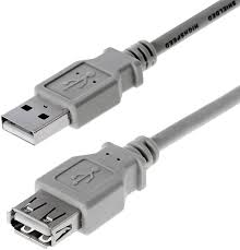 Cavo grigio usb 2.0 da femmina a maschio  2mt.