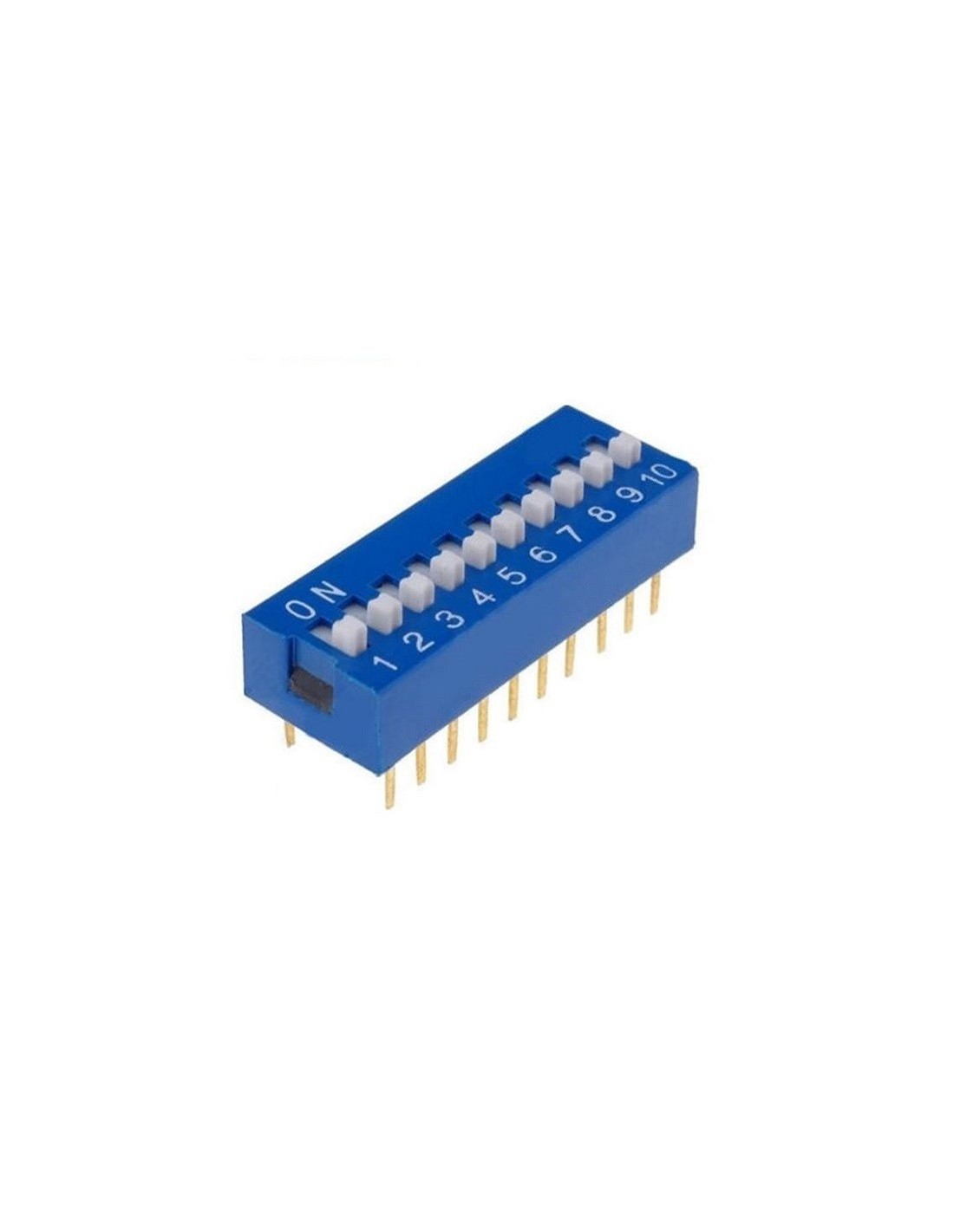 dip switch pos. 1-10 per circuiti stampati ( blu )