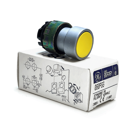 080PGG Pulsante normale General Electric  – Giallo