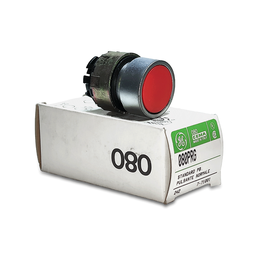 080PRG Pulsante normale General Electric - Rosso