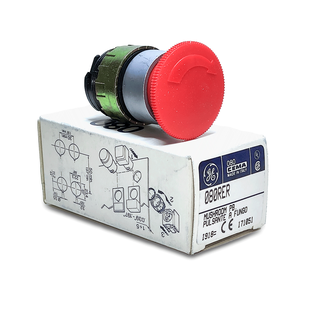 080RER  Pulsante a fungo General Electric – Rosso