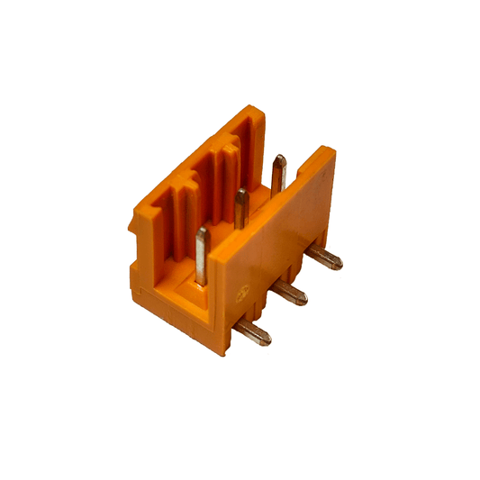 connettore 3 poli PCB 90 gradi, passo 5,08 maschio