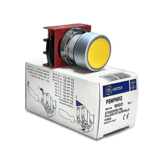 P9MPNRG Pulsante normale General Electric – Giallo