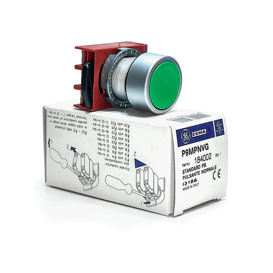 P9MPNVG Pulsante normale General Electric – Verde